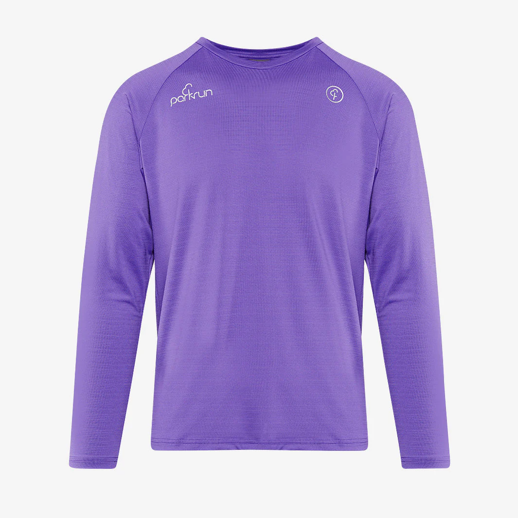 parkrun Milestone Men's Long Sleeve Shirt 25 - Purple - Image 2