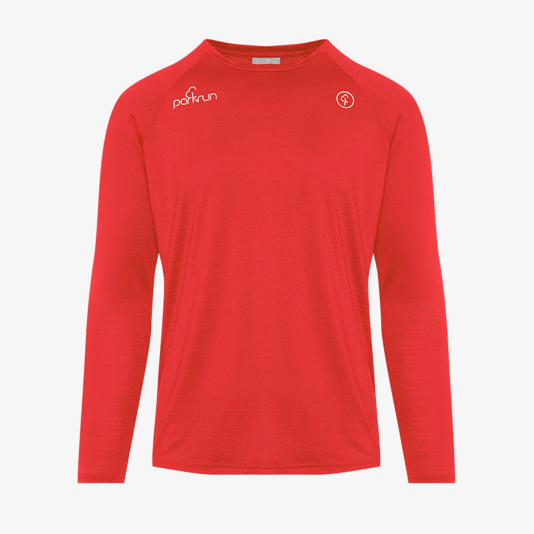 parkrun Milestone Men's Long Sleeve Shirt 50 - Red - Image 2