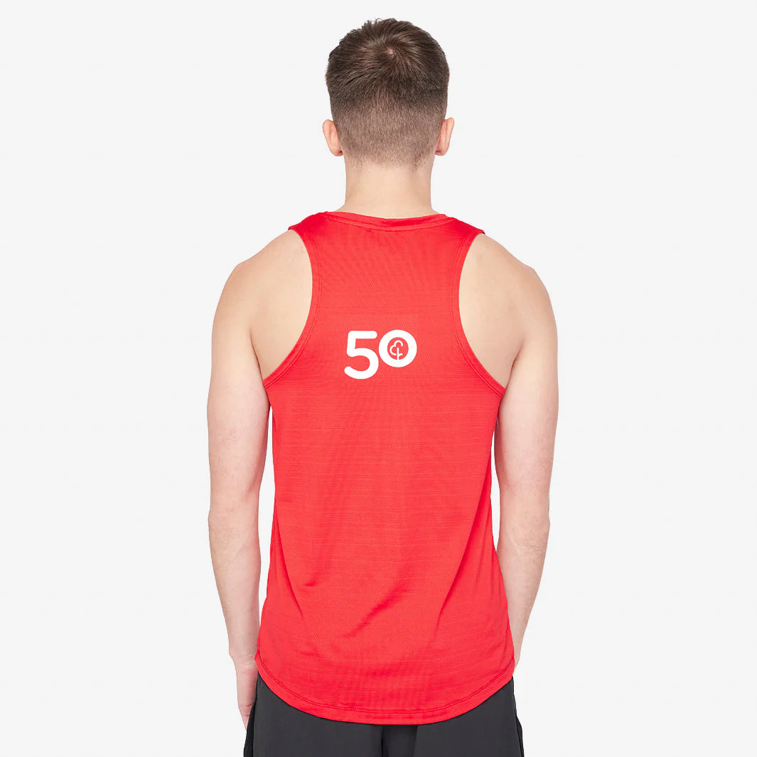 parkrun Milestone Men's Singlet 50 - Red - Image 3