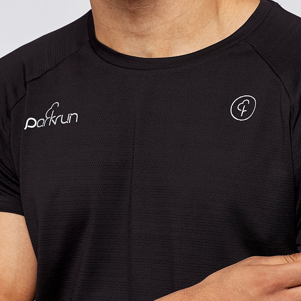 parkrun Milestone Men's T-Shirt 100 - Black - Image 3