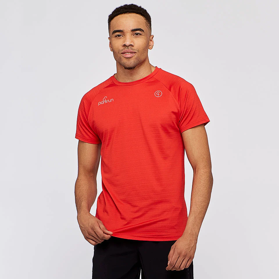 parkrun Milestone Men's T-Shirt 50 - Red - Image 2