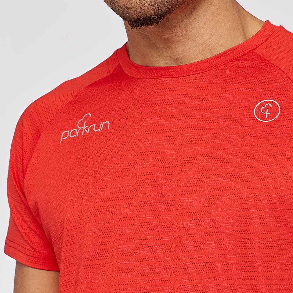 parkrun Milestone Men's T-Shirt 50 - Red - Image 3