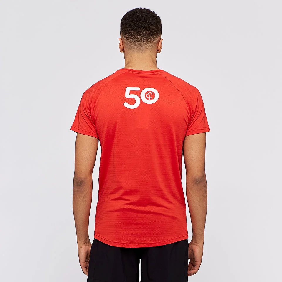 parkrun Milestone Men's T-Shirt 50 - Red - Image 4