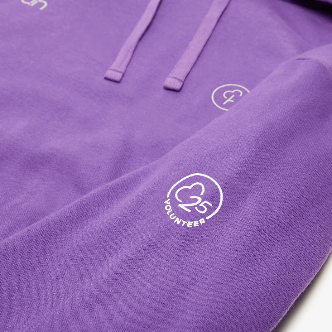 Men's volunteer purple 25 hoodie - Image 2