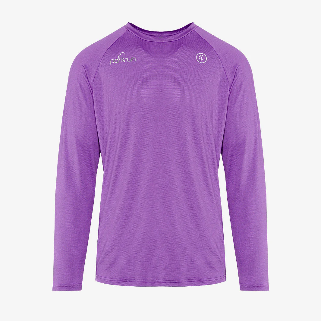 parkrun Milestone Men's Volunteer Long Sleeve Shirt 25 - Purple - Image 2