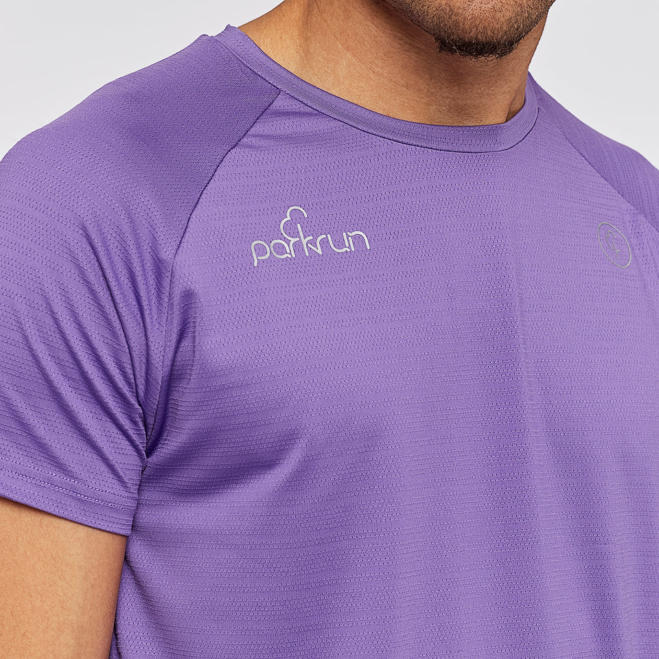 parkrun Milestone Men's Volunteer T-Shirt 25 - Purple - Image 4