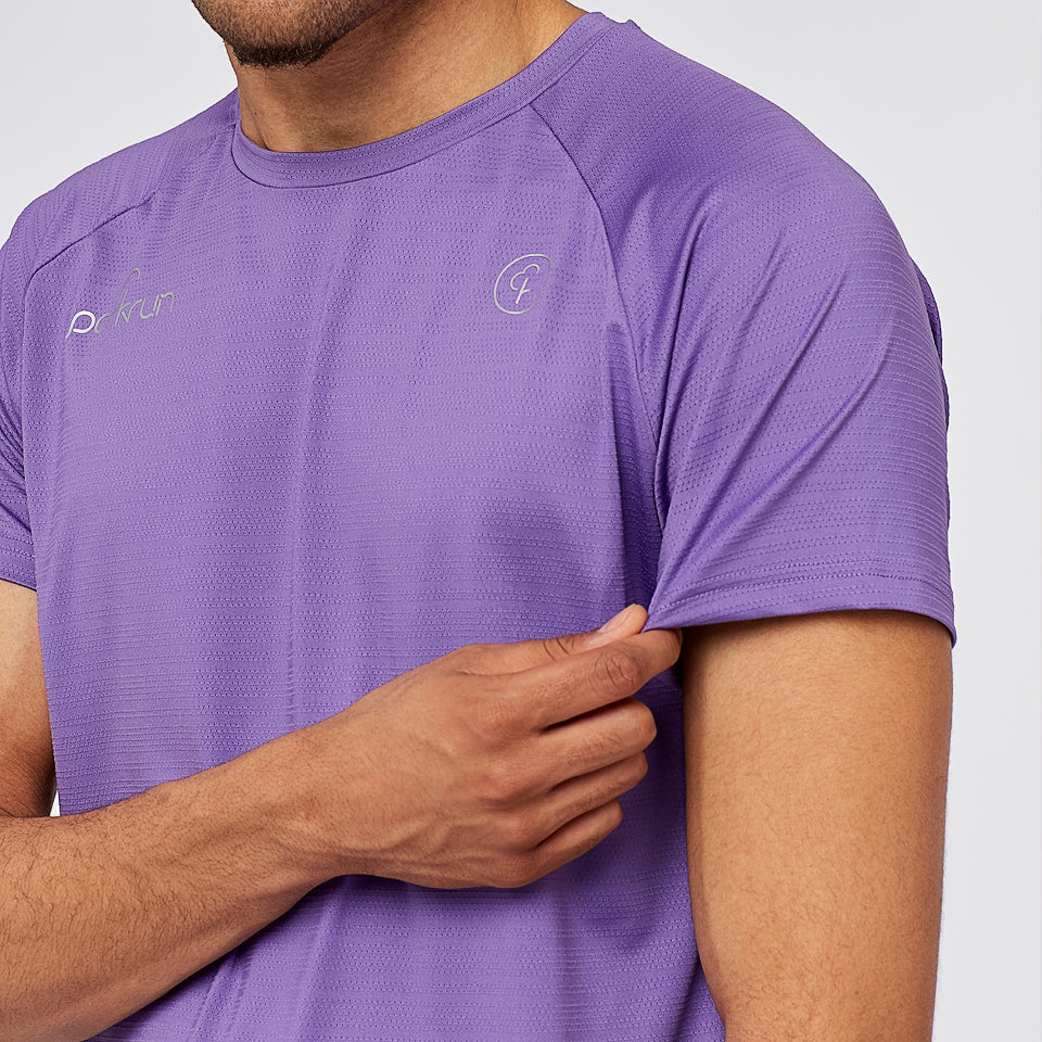 parkrun Milestone Men's Volunteer T-Shirt 25 - Purple - Image 5