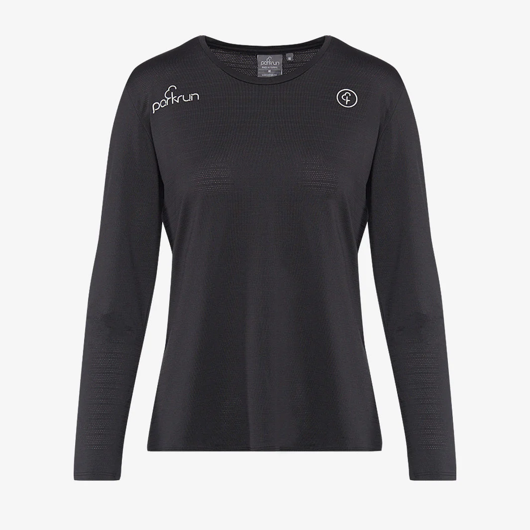 parkrun Milestone Women's Long Sleeve Shirt 100 - Black - Image 2