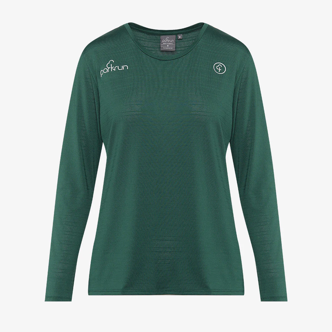 parkrun Milestone Women's Long Sleeve Shirt 250 - Green - Image 2
