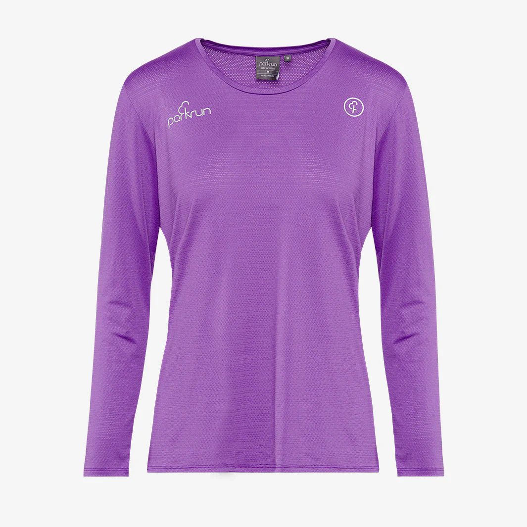 parkrun Milestone Women's Volunteer Long Sleeve Shirt 25 - Purple - Image 2