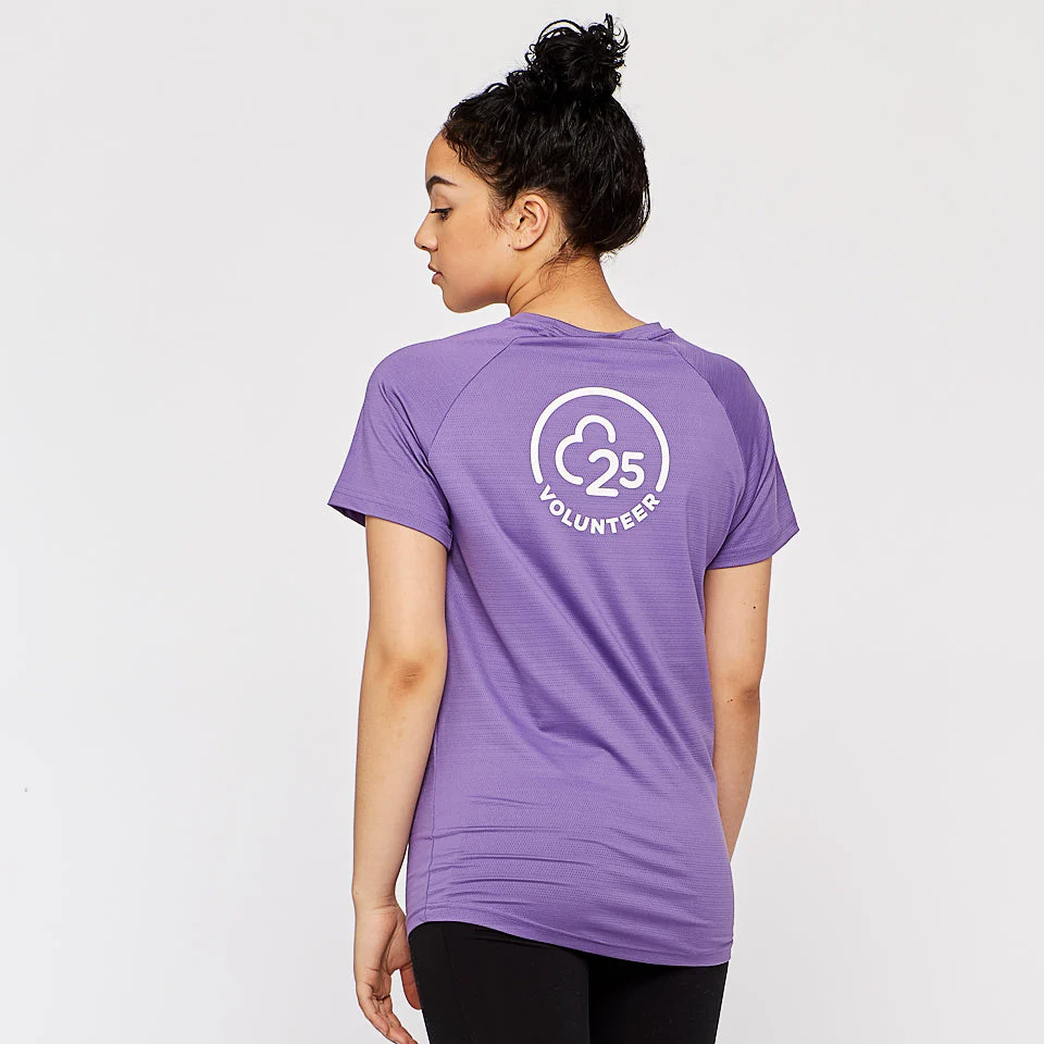 parkrun Milestone Women's Volunteer T-Shirt 25 - Purple - Image 3