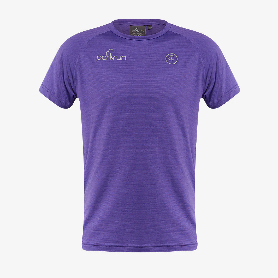 parkrun Milestone Youth Volunteer T-Shirt 25 - Purple - Image 2