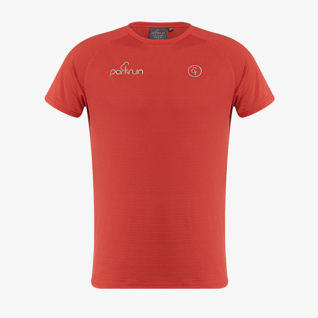 parkrun Milestone Youth Volunteer T-Shirt 50 - Red - Image 2